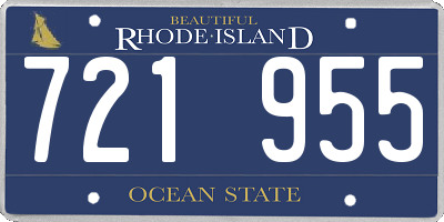 RI license plate 721955