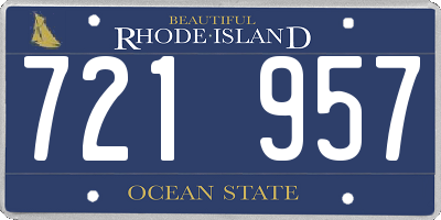 RI license plate 721957