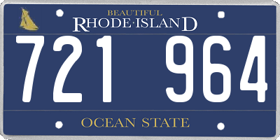 RI license plate 721964