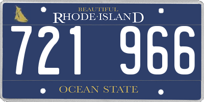 RI license plate 721966