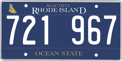 RI license plate 721967