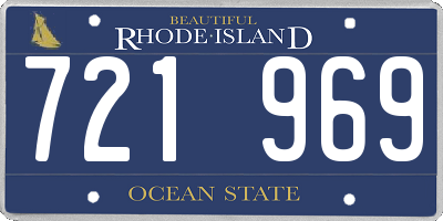 RI license plate 721969