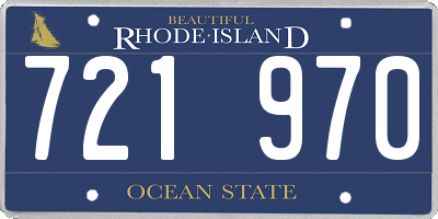 RI license plate 721970