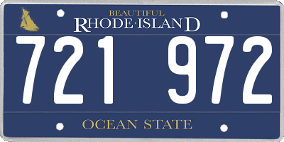 RI license plate 721972