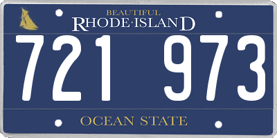 RI license plate 721973