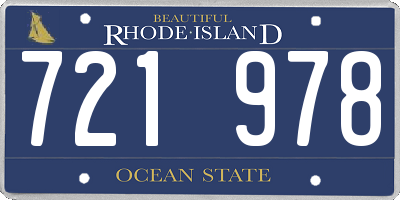 RI license plate 721978