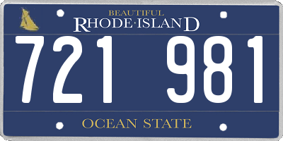 RI license plate 721981