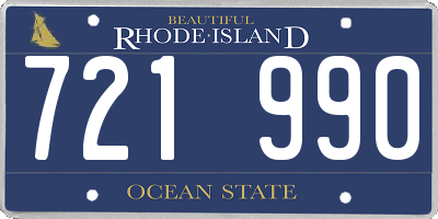 RI license plate 721990