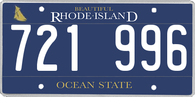 RI license plate 721996