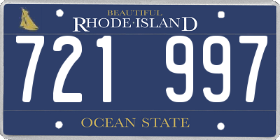 RI license plate 721997