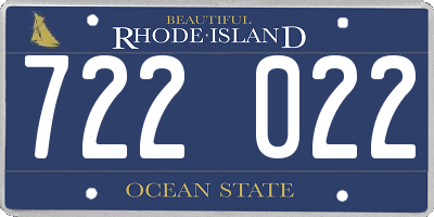 RI license plate 722022