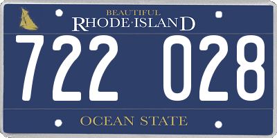 RI license plate 722028