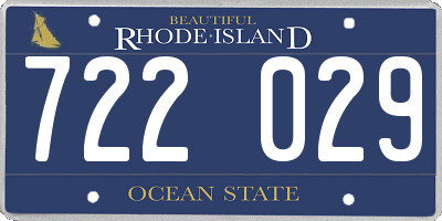 RI license plate 722029