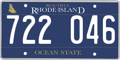 RI license plate 722046