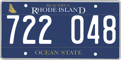 RI license plate 722048