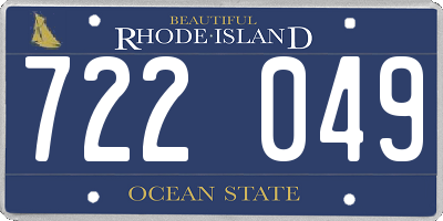 RI license plate 722049