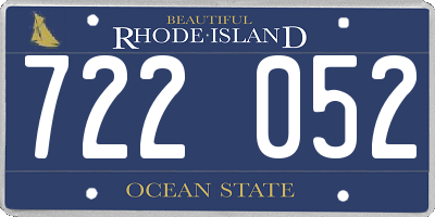 RI license plate 722052