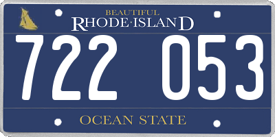 RI license plate 722053