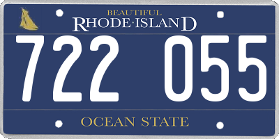 RI license plate 722055