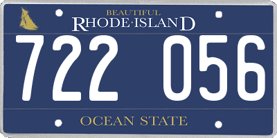 RI license plate 722056