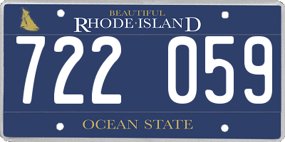 RI license plate 722059