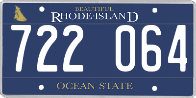 RI license plate 722064