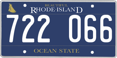RI license plate 722066