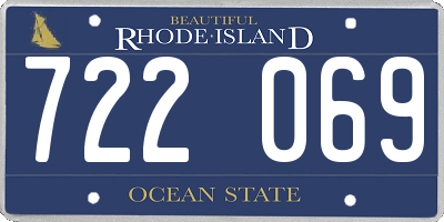 RI license plate 722069