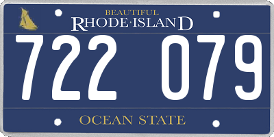 RI license plate 722079