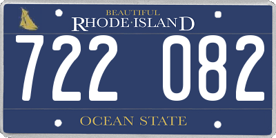 RI license plate 722082