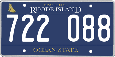 RI license plate 722088