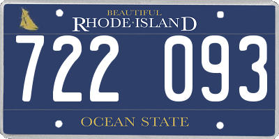 RI license plate 722093
