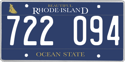 RI license plate 722094