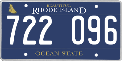 RI license plate 722096