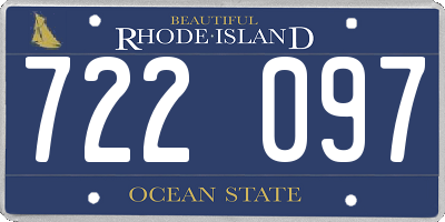 RI license plate 722097