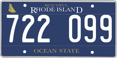 RI license plate 722099