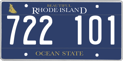 RI license plate 722101