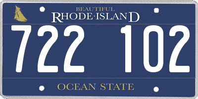 RI license plate 722102