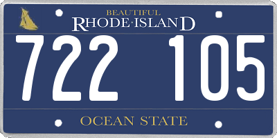 RI license plate 722105