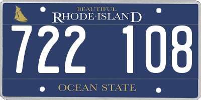 RI license plate 722108