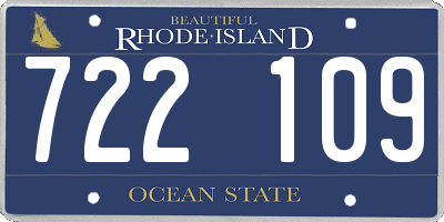 RI license plate 722109