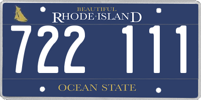 RI license plate 722111