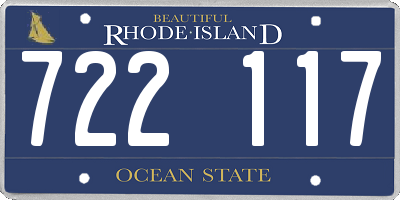 RI license plate 722117