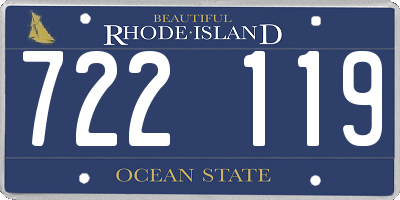 RI license plate 722119
