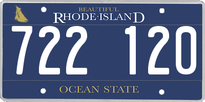 RI license plate 722120