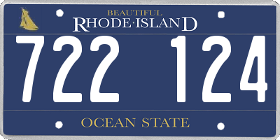 RI license plate 722124