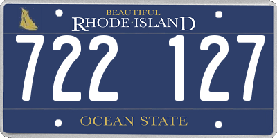 RI license plate 722127