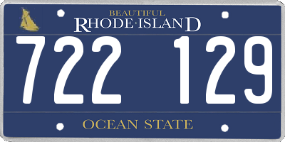 RI license plate 722129