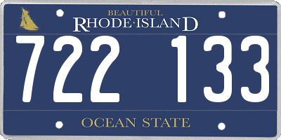 RI license plate 722133