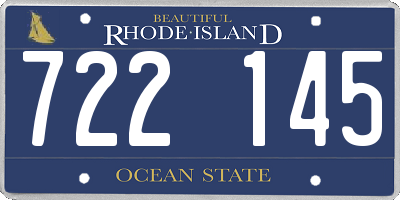 RI license plate 722145